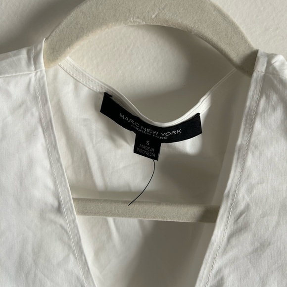 WHITE EYELET COTTON WRAP BLOUSE ! - Picture 5 of 7